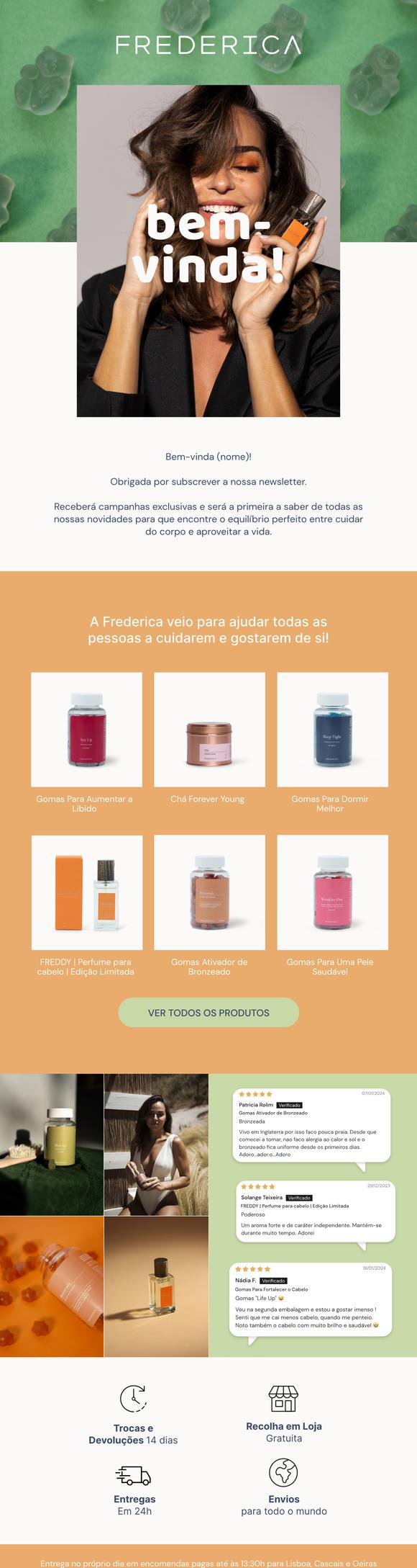 Email desenhado para Frederica