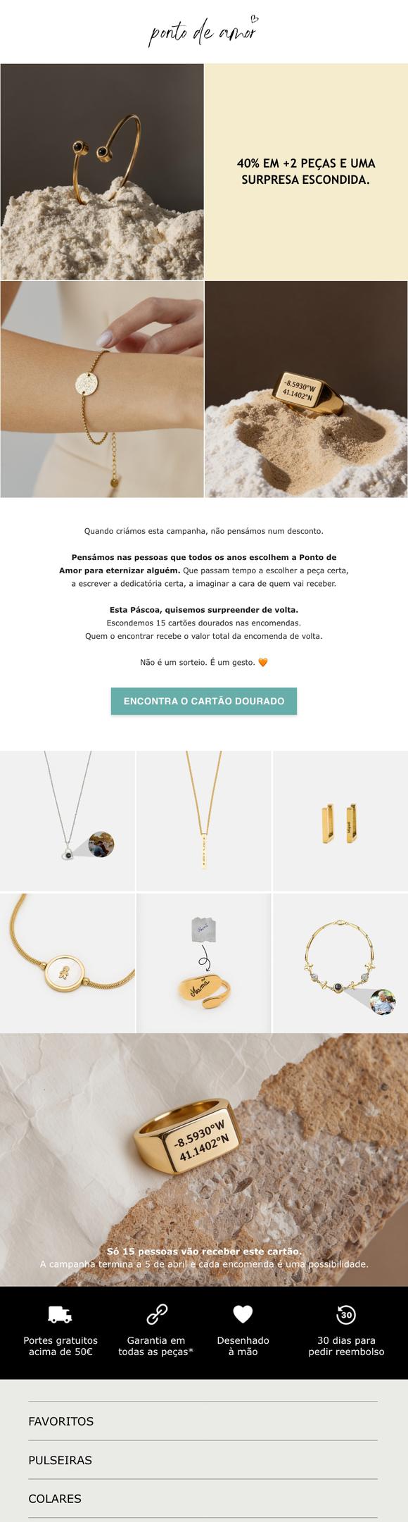Email desenhado para Ponto de Amor